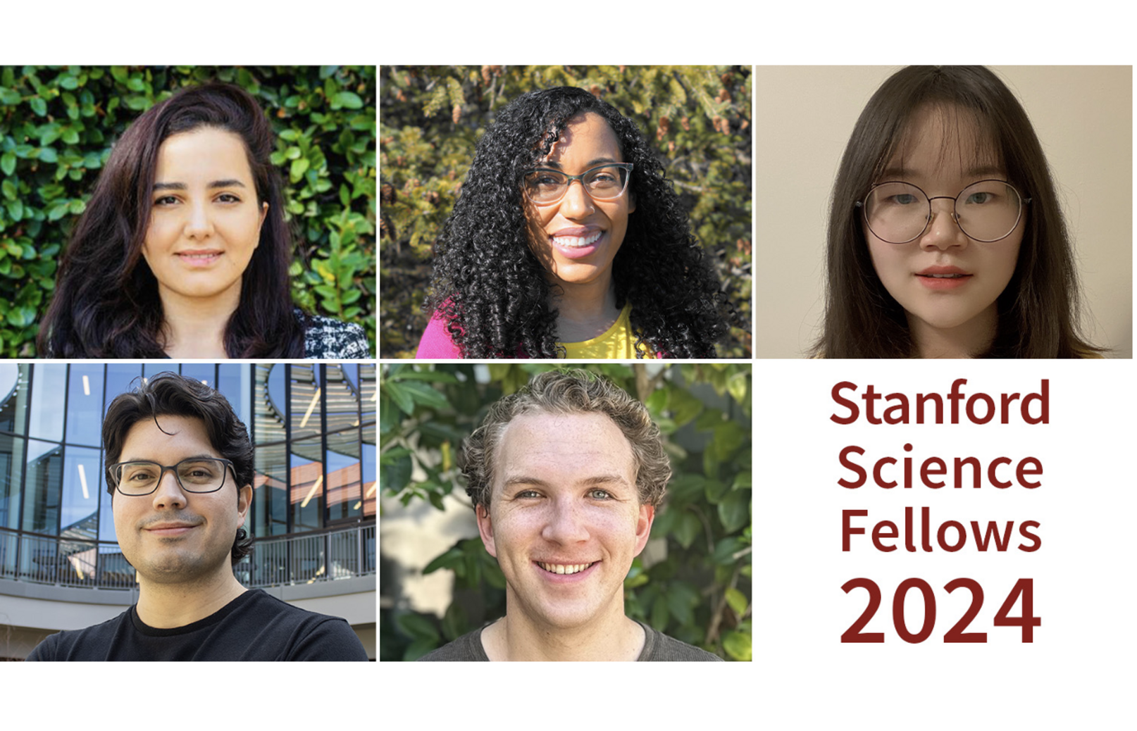 Image of the five 2024 Stanford Science Fellows