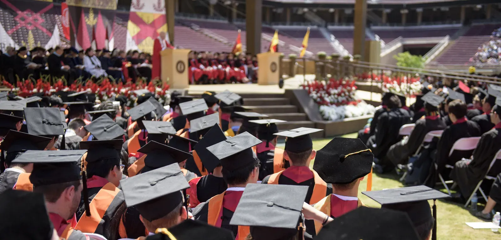 students at commencement