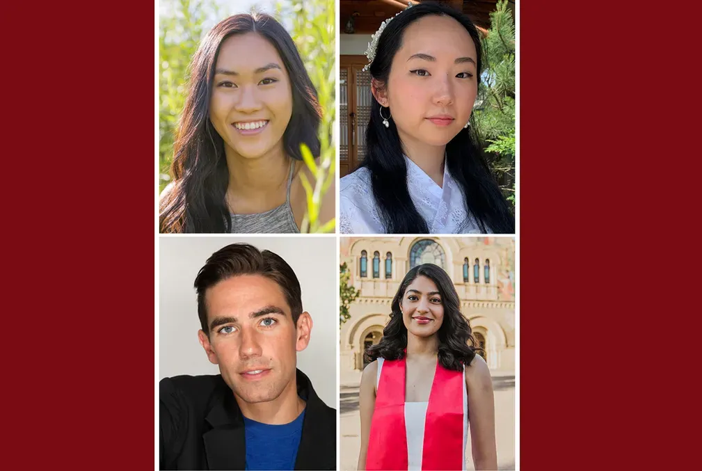 Collage of four award winners Sierra Ha, Madeline Kim, Keith Nobbs, Ayesha Pasha